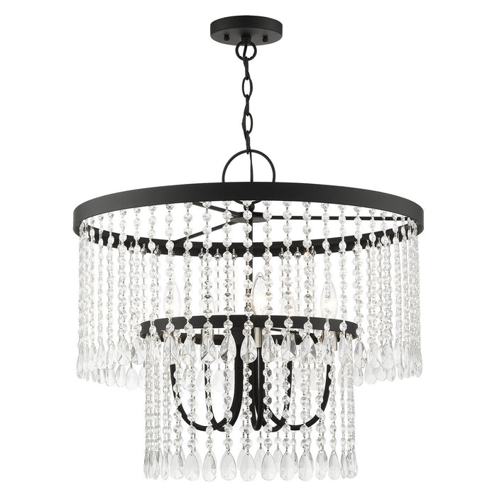 Livex Lighting - 51065-04 - Five Light Chandelier - Elizabeth - Black