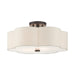 Livex Lighting - 58064-92 - Three Light Semi Flush Mount - Solstice - English Bronze