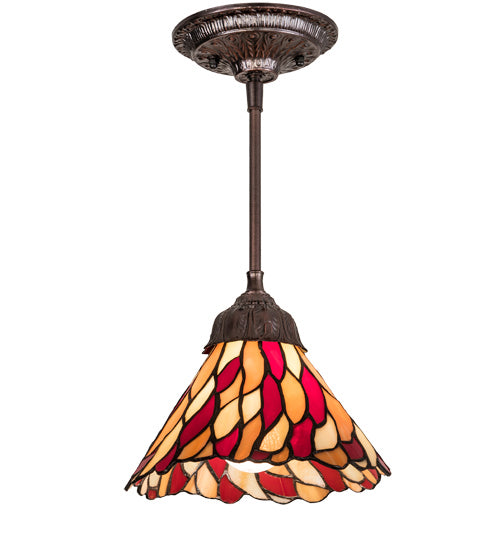 Meyda Tiffany - 191564 - One Light Mini Pendant - Willow - Mahogany Bronze