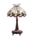 Meyda Tiffany - 230639 - Three Light Table Lamp - Roseborder - Mahogany Bronze