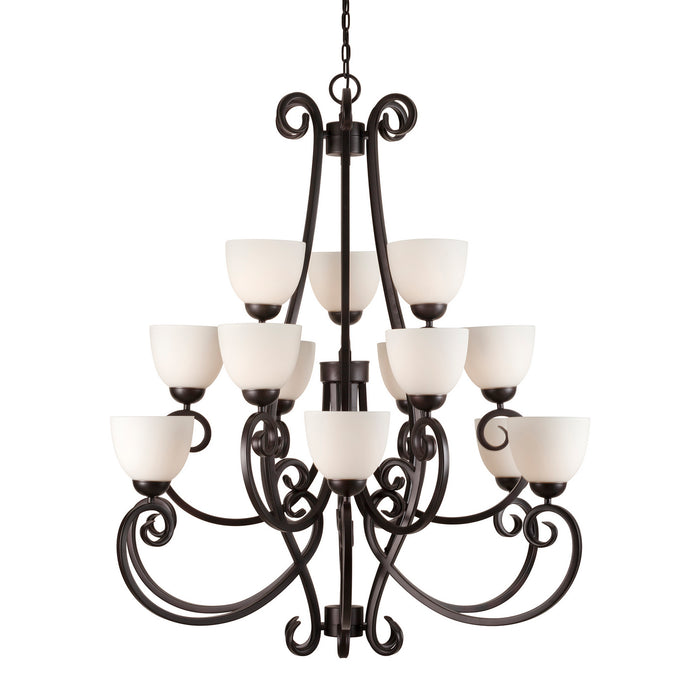 Forte - 2250-15-32 - 15 Light Chandelier - Sutter - Antique Bronze