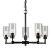 Forte - 2614-05-04 - Five Light Chandelier - Jayden - Black