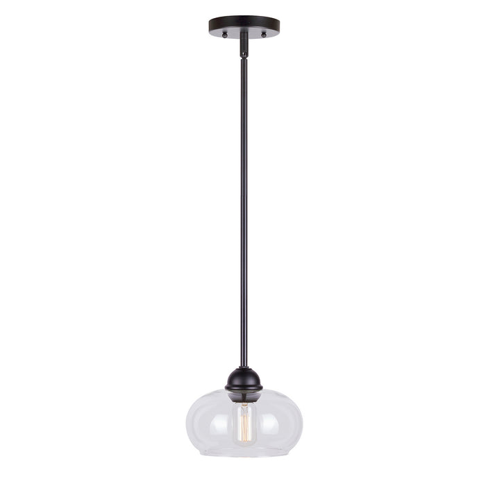 Forte - 2732-01-04 - One Light Mini Pendant - Cameron - Black