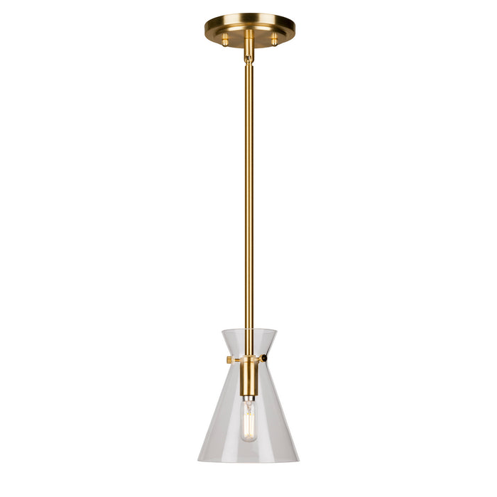 Forte - 2733-01-12 - One Light Mini Pendant - Beaker - Soft Gold