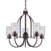 Forte - 2738-05-32 - Five Light Chandelier - Tama - Antique Bronze