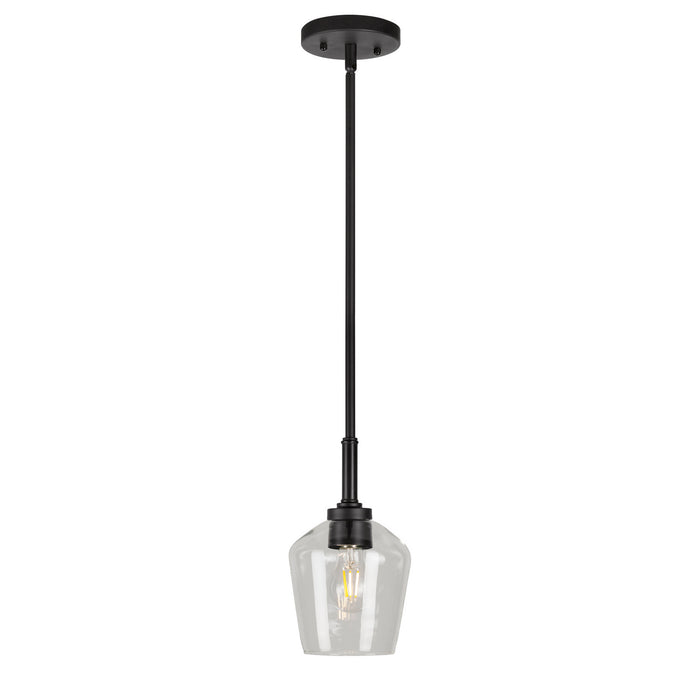 Forte - 2743-01-04 - One Light Mini Pendant - Chalice - Black