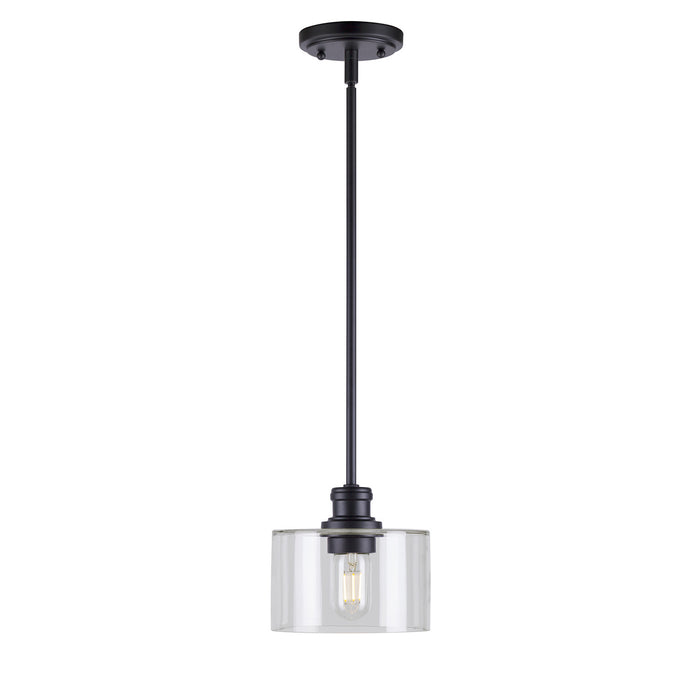 Forte - 2748-01-04 - One Light Mini Pendant - Zane - Black