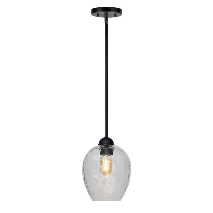 Forte - 2755-01-04 - One Light Pendant - Olivia - Black