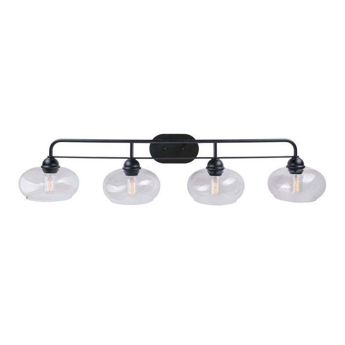 Forte - 5732-04-04 - Four Light Bath Vanity Light - Cameron - Black