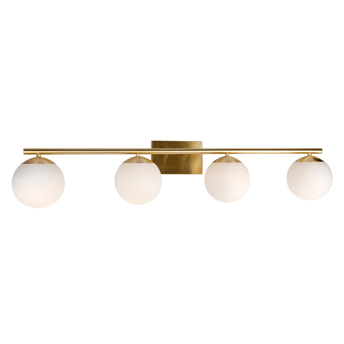 Forte - 5745-04-12 - Four Light Bath Vanity Light - Farrell - Soft Gold