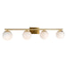 Forte - 5745-04-12 - Four Light Bath Vanity Light - Farrell - Soft Gold