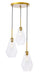 Elegant Lighting - LD2262BR - Three Light Pendant - Gene - Brass And Clear Glass