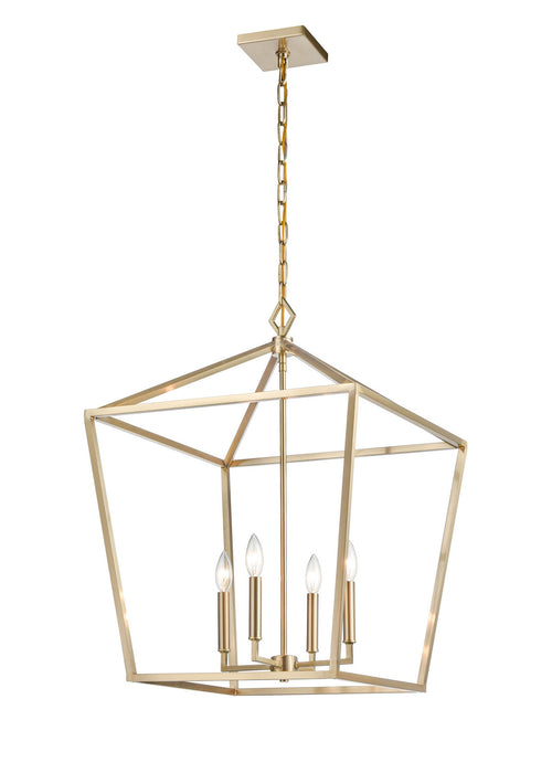 Millennium - 3254-MG - Four Light Pendant - Modern Gold