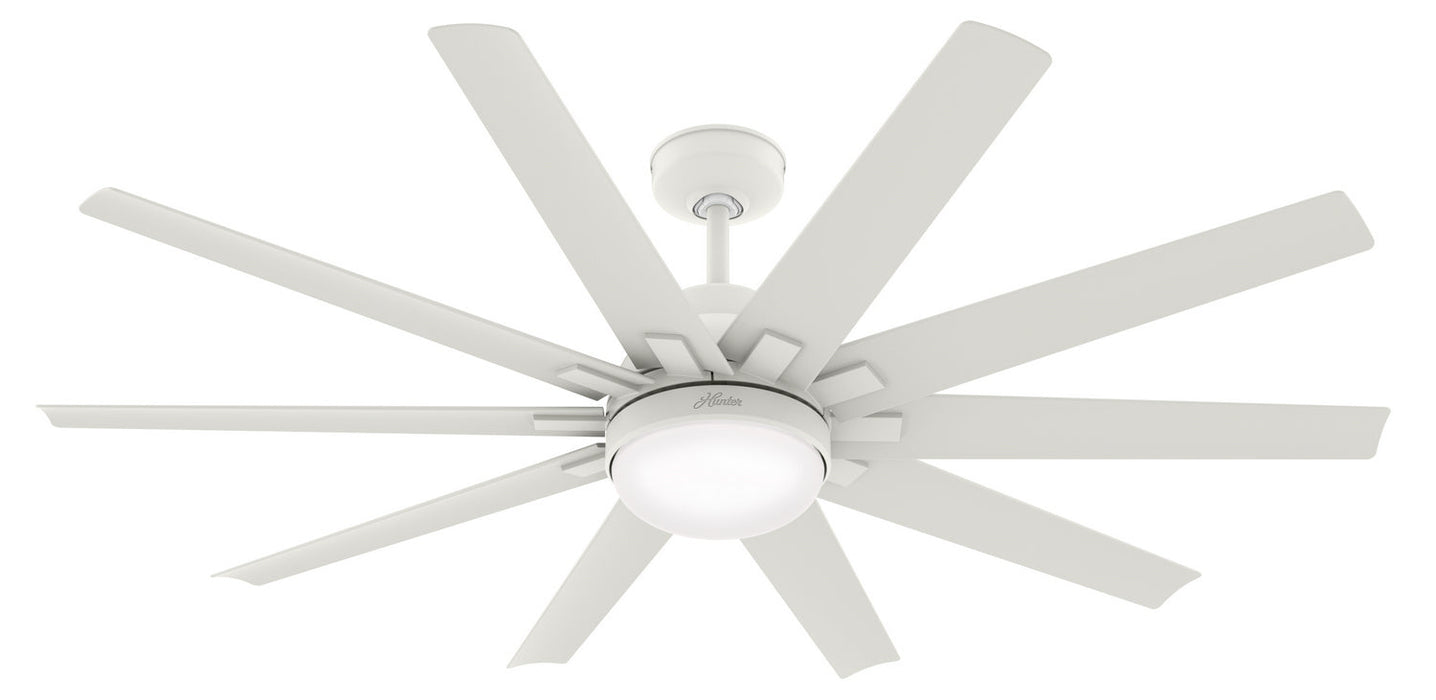 Hunter 60" Overton Ceiling Fan with LED Light Kit and Wall Control