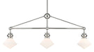 Currey and Company - 9000-0614 - Three Light Chandelier - Polished Nickel/White