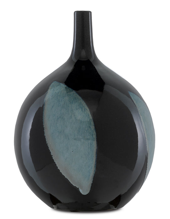 Currey and Company - 1200-0408 - Vase - Black/Steel Blue