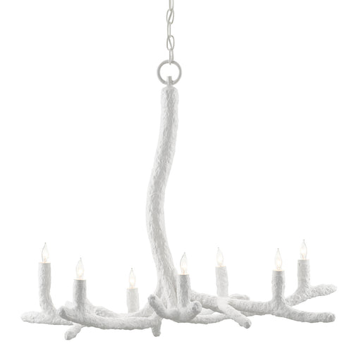 Currey and Company - 9000-0752 - Seven Light Chandelier - White Paper Mache