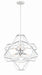 Zeev Lighting - CD10231-6-SW-SL - Chandelier - Unity - Satin White Exterior-Silver Leaf Interior