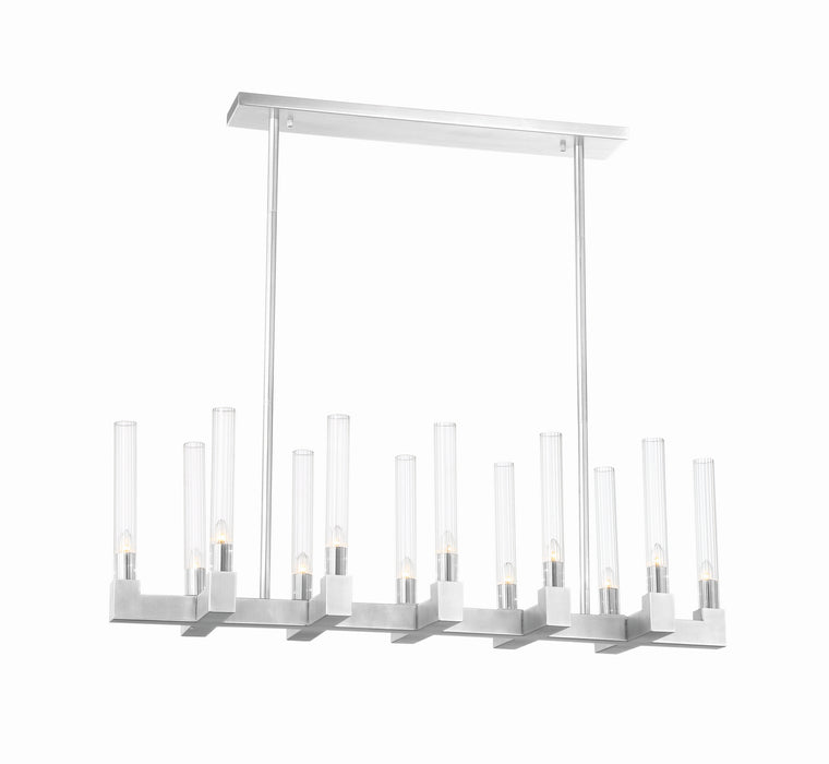 Zeev Lighting - CD10276-12-PN - Chandelier - Placid - Polished Nickel With Fluted Glass