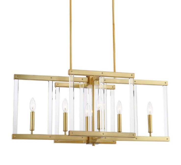 Zeev Lighting - CD10296-6-PB - Chandelier - Regent - Polished Brass With Acrylic