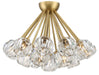 Zeev Lighting - FM60047-18-AGB - Flush Mount - Parisian - Aged Brass With Crystal