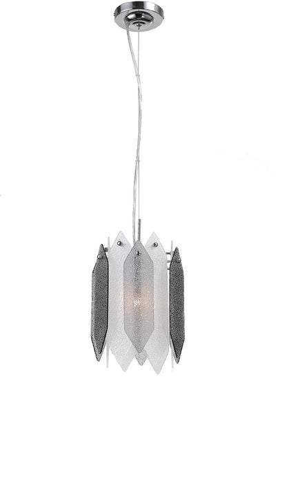 Zeev Lighting - MP40026-1-CH-SMF - Mini Pendant - Stratus - Chrome Frame Smoke & Frosted Glass