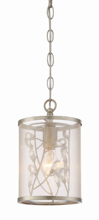 Zeev Lighting - MP40032-1-BNS - Mini Pendant - Vine - Burnished Silver With Crystal