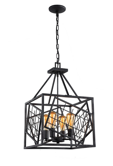 Zeev Lighting - P30074-4-RI - Pendant - Plexus - Rustic Iron