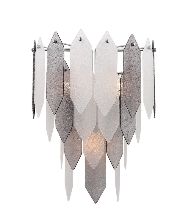 Zeev Lighting - WS70012-3-CH-SMF - Wall Sconce - Stratus - Chrome Frame Smoke & Frosted Glass