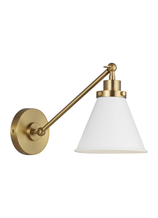 Generation Lighting - CW1121MWTBBS - One Light Wall Sconce - WELLFLEET - Matte White