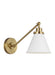 Generation Lighting - CW1121MWTBBS - One Light Wall Sconce - WELLFLEET - Matte White