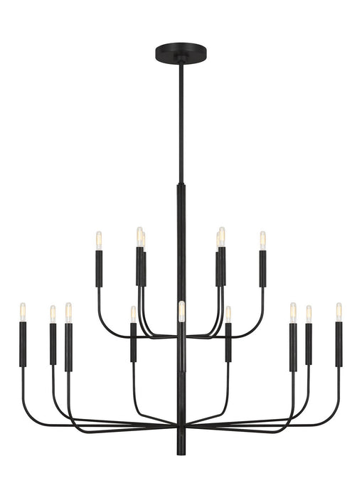 Generation Lighting - EC10015AI - 15 Light Chandelier - BRIANNA - Aged Iron