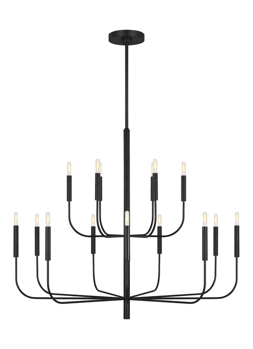 Generation Lighting - EC10015AI - 15 Light Chandelier - BRIANNA - Aged Iron