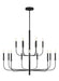 Generation Lighting - EC10015AI - 15 Light Chandelier - BRIANNA - Aged Iron