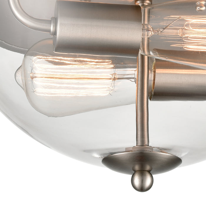 Two Light Flush Mount from the Astoria collection in Brushed Nickel finish