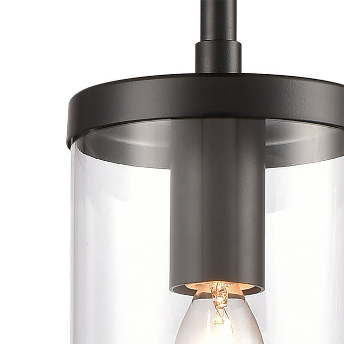 One Light Mini Pendant from the Oakland collection in Black finish
