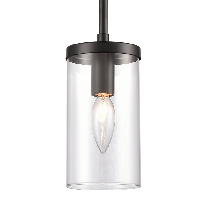 One Light Mini Pendant from the Oakland collection in Black finish