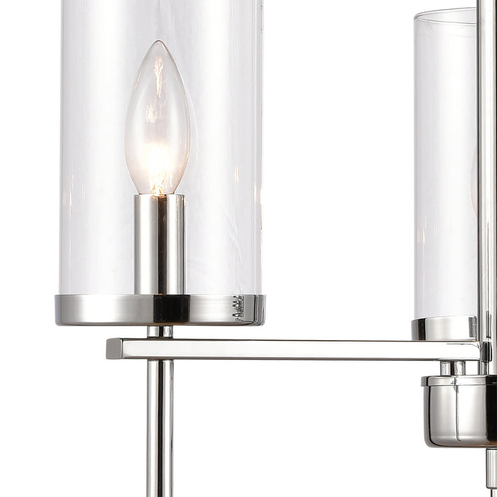 Three Light Chandelier from the Oakland collection in Chrome finish