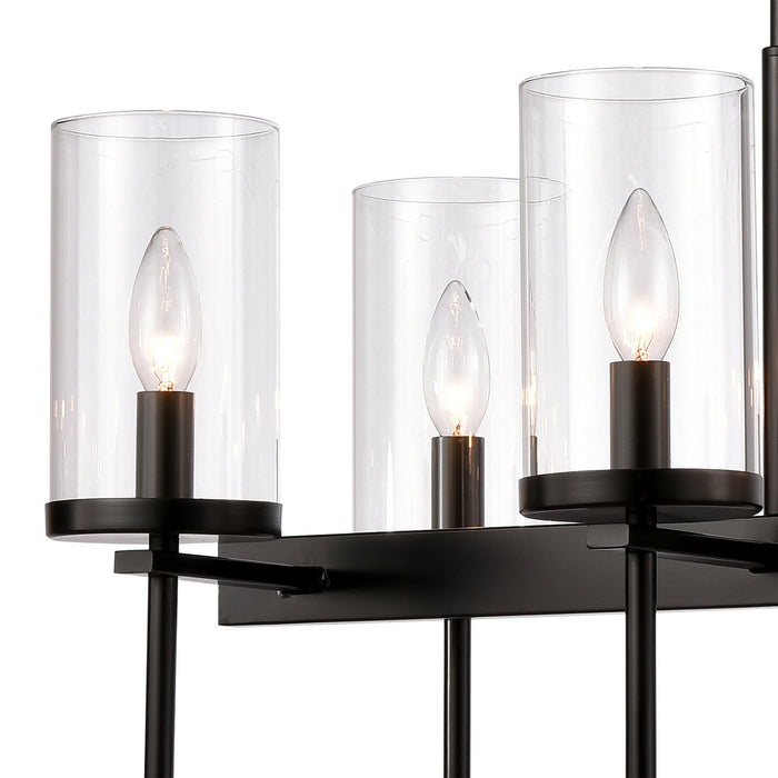 Eight Light Pendant from the Oakland collection in Black finish