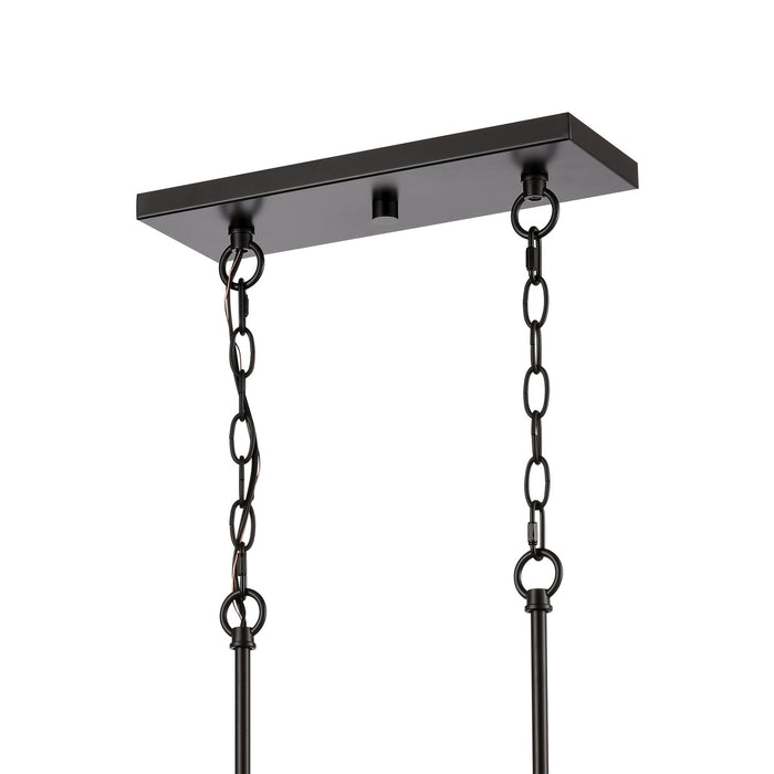 Eight Light Pendant from the Oakland collection in Black finish