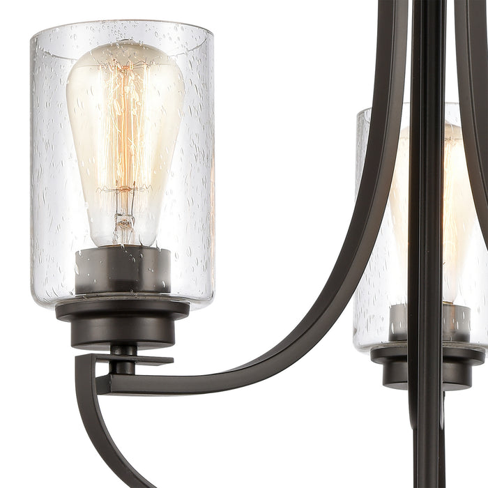 Three Light Chandelier from the Market Square collection in Oil Rubbed Bronze finish