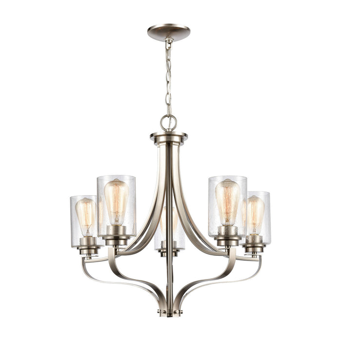 ELK Home - CN300522 - Five Light Chandelier - Market Square - Brushed Nickel