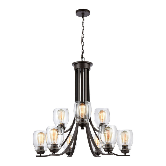 ELK Home - CN320921 - Nine Light Chandelier - Calistoga - Oil Rubbed Bronze