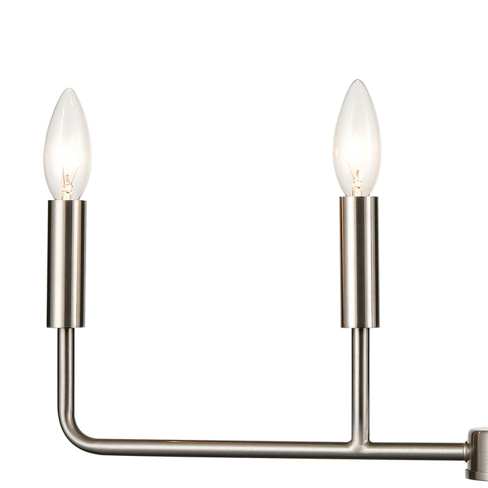 Four Light Chandelier from the Park Slope collection in Brushed Nickel finish