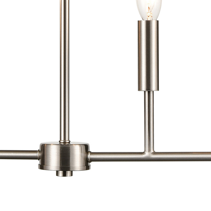 Four Light Chandelier from the Park Slope collection in Brushed Nickel finish