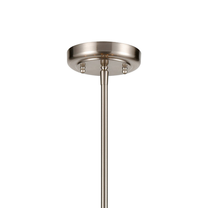 Six Light Chandelier from the Park Slope collection in Brushed Nickel finish