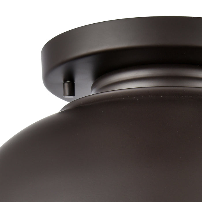 One Light Flush Mount from the Cedar Park collection in Oil Rubbed Bronze finish