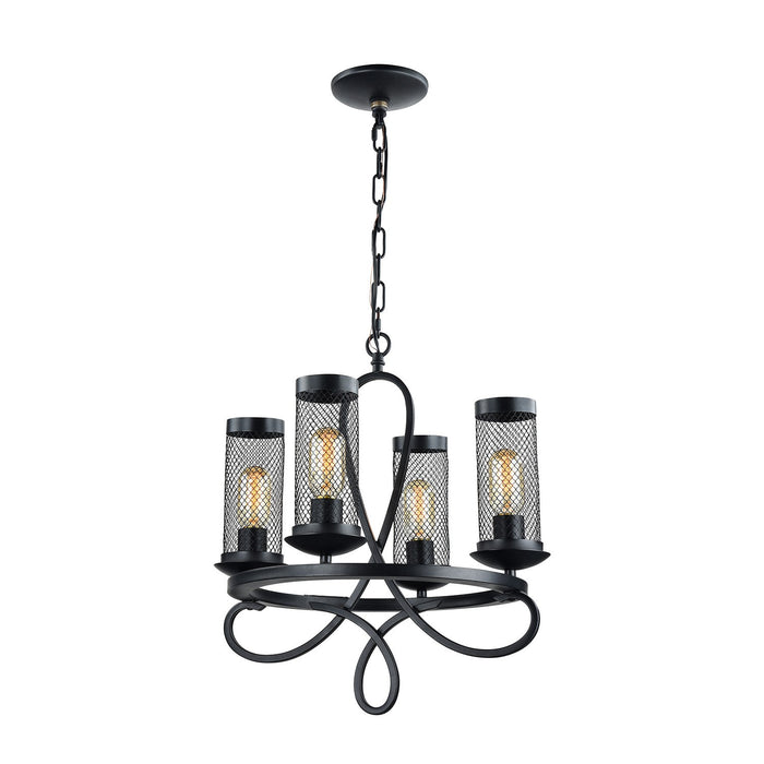 Zeev Lighting - CD10110-4-RCBK - Chandelier - Kenosha - Rustic Black