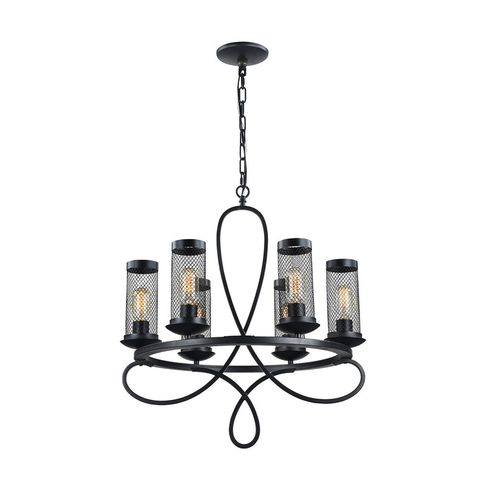 Zeev Lighting - CD10111-6-RCBK - Chandelier - Kenosha - Rustic Black