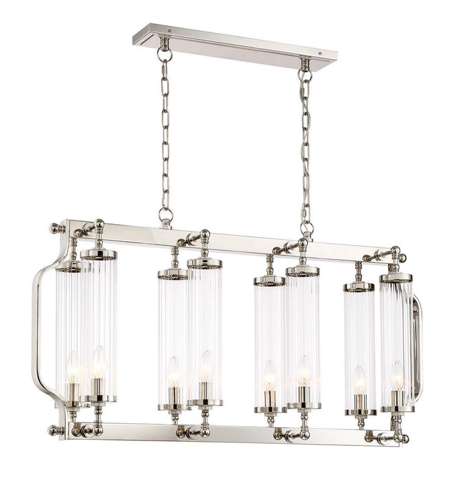 Zeev Lighting - CD10171-8-PN - Chandelier - Regis - Polished Nickel With Fluted Glass